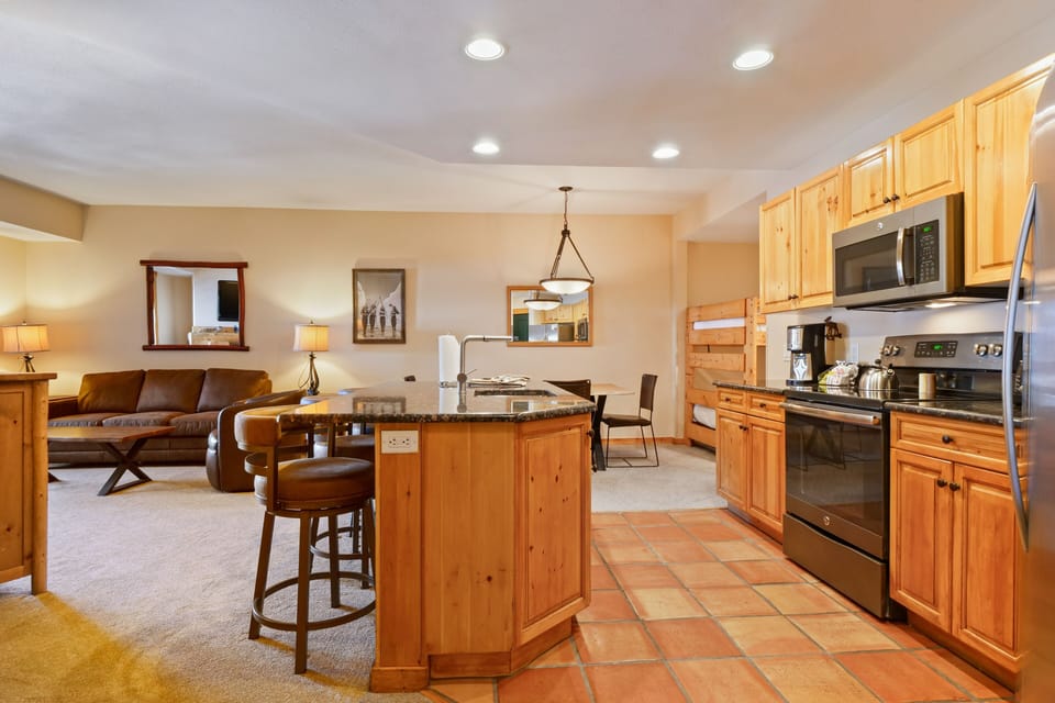Indoors, Floor, Flooring, Lamp, Kitchen