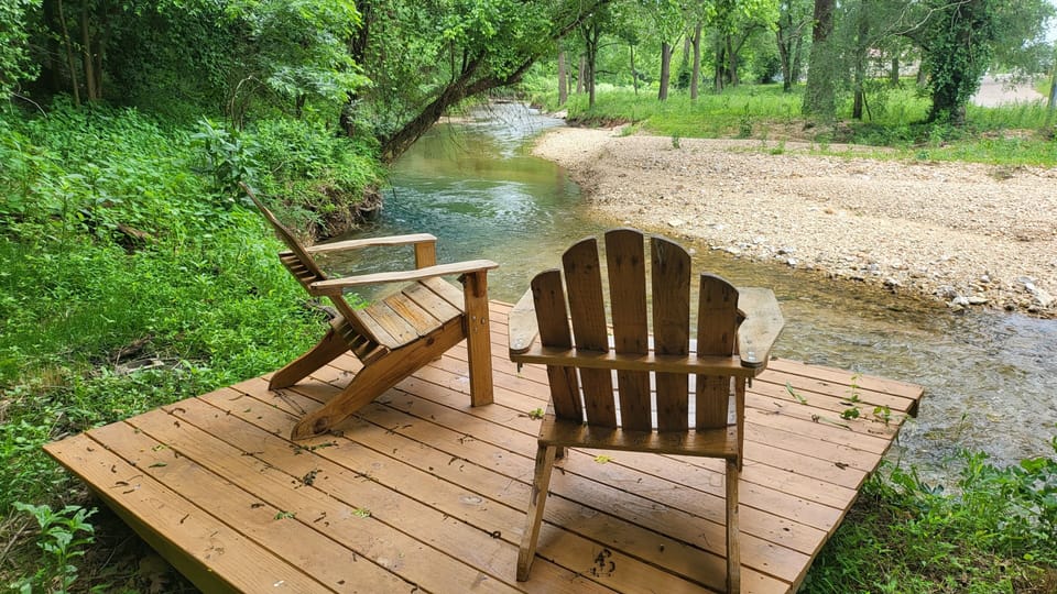 Drink your morning coffee while overlooking the creek.