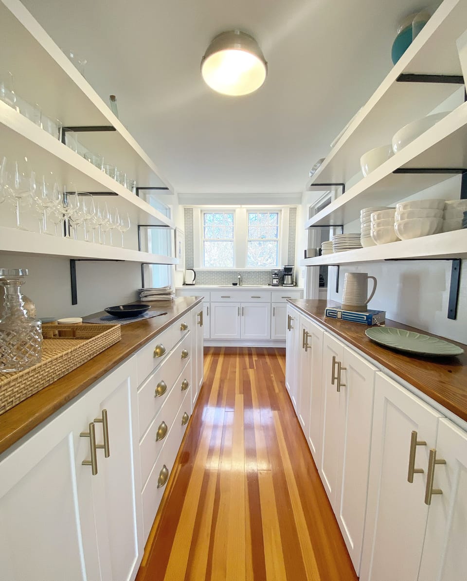 Fully stocked butler’s pantry 