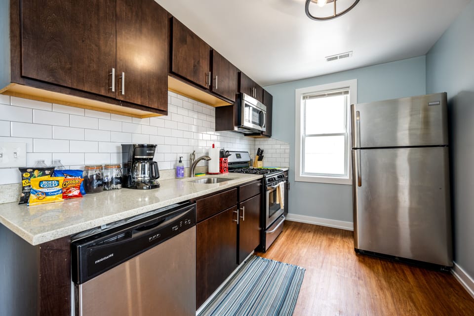 Our kitchen is always stocked with fresh coffee and snacks for our guests.