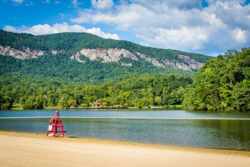 The beach and marina at Lake Lure are ten minutes away.