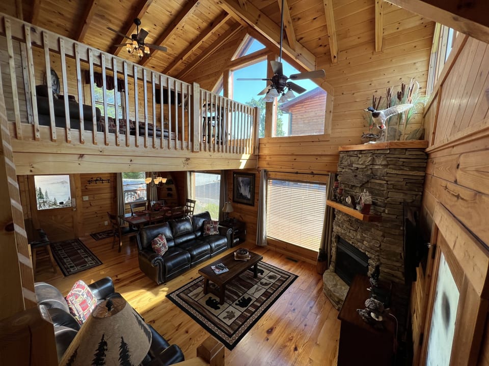 Stacked Stone Gas Fireplace in the Living