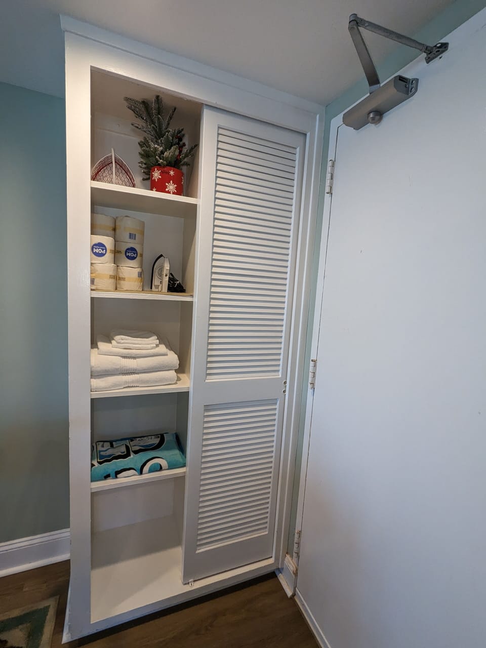Closet with extra supply for your stay.
