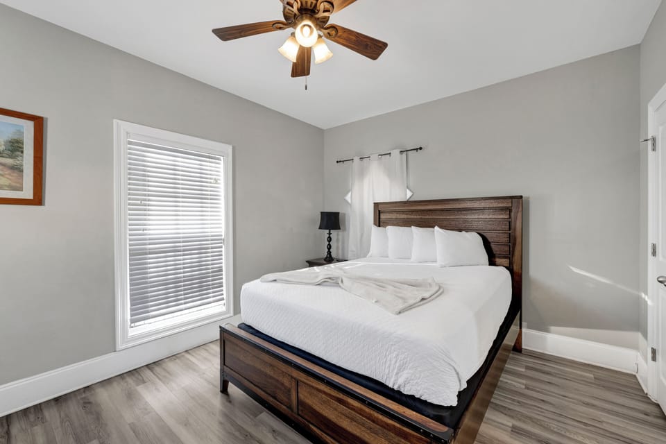 Bedroom 9 has a TV, shared bathroom and Queen bed - sleeps 2