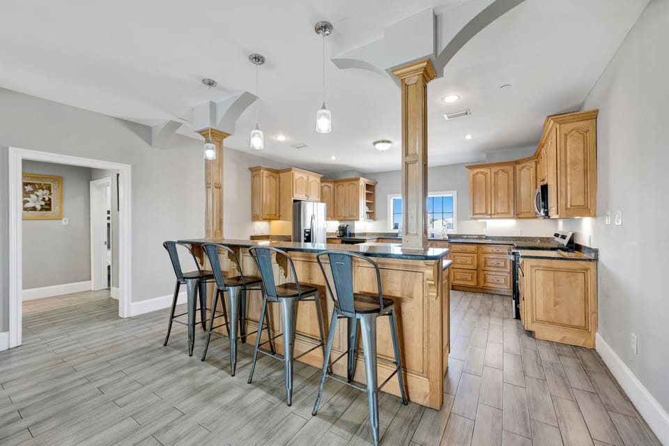 A fully equipped kitchen for all of your cooking needs