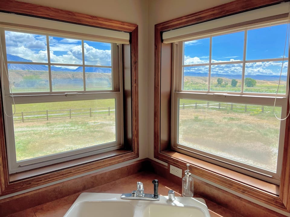 Beautiful views looking out the kitchen sink windows