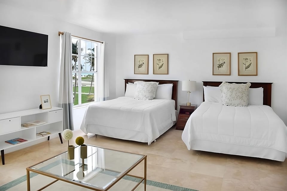 Relax after beach days with spacious comfort and streaming TV.