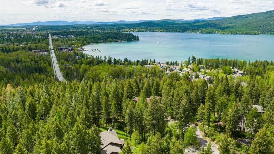 Aerial View of Whitefish Lake from the property.