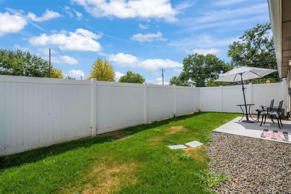 Small and private backyard