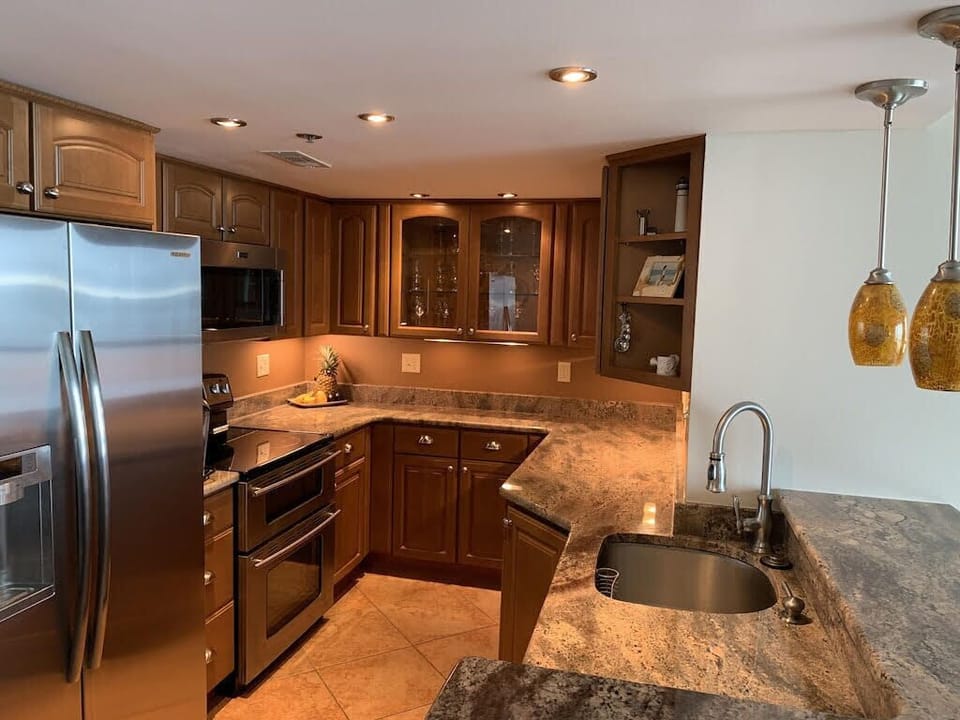Well-appointed kitchen includes Keurig and drip coffee makers. Bring coffee!