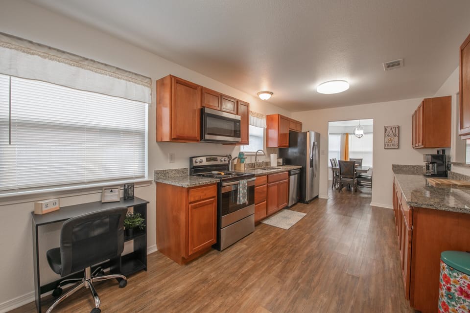 Kitchen with work station