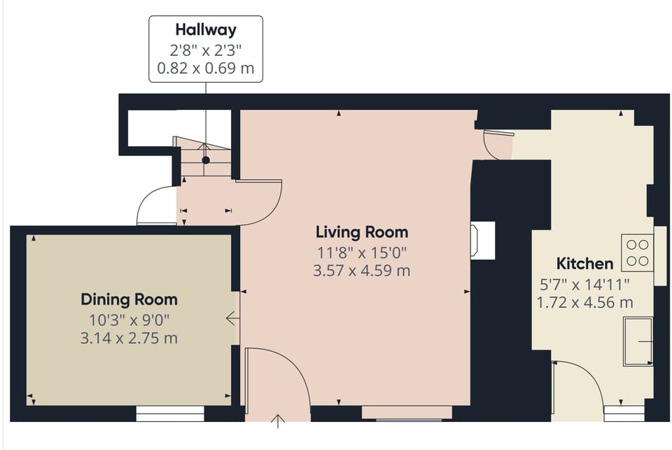 Bowmanstead Cottage ground floor plan