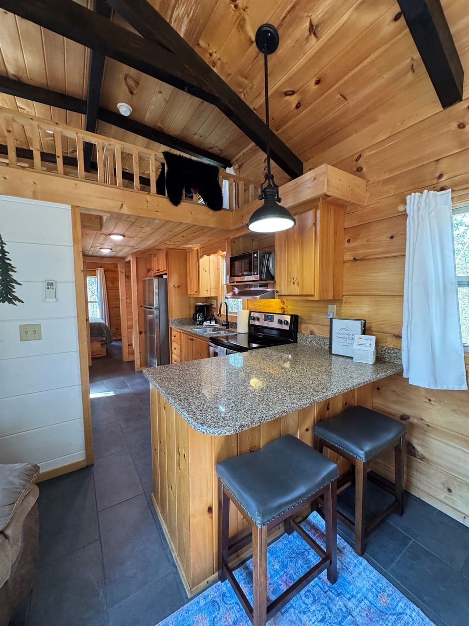 Full Kitchen with Dining Stools