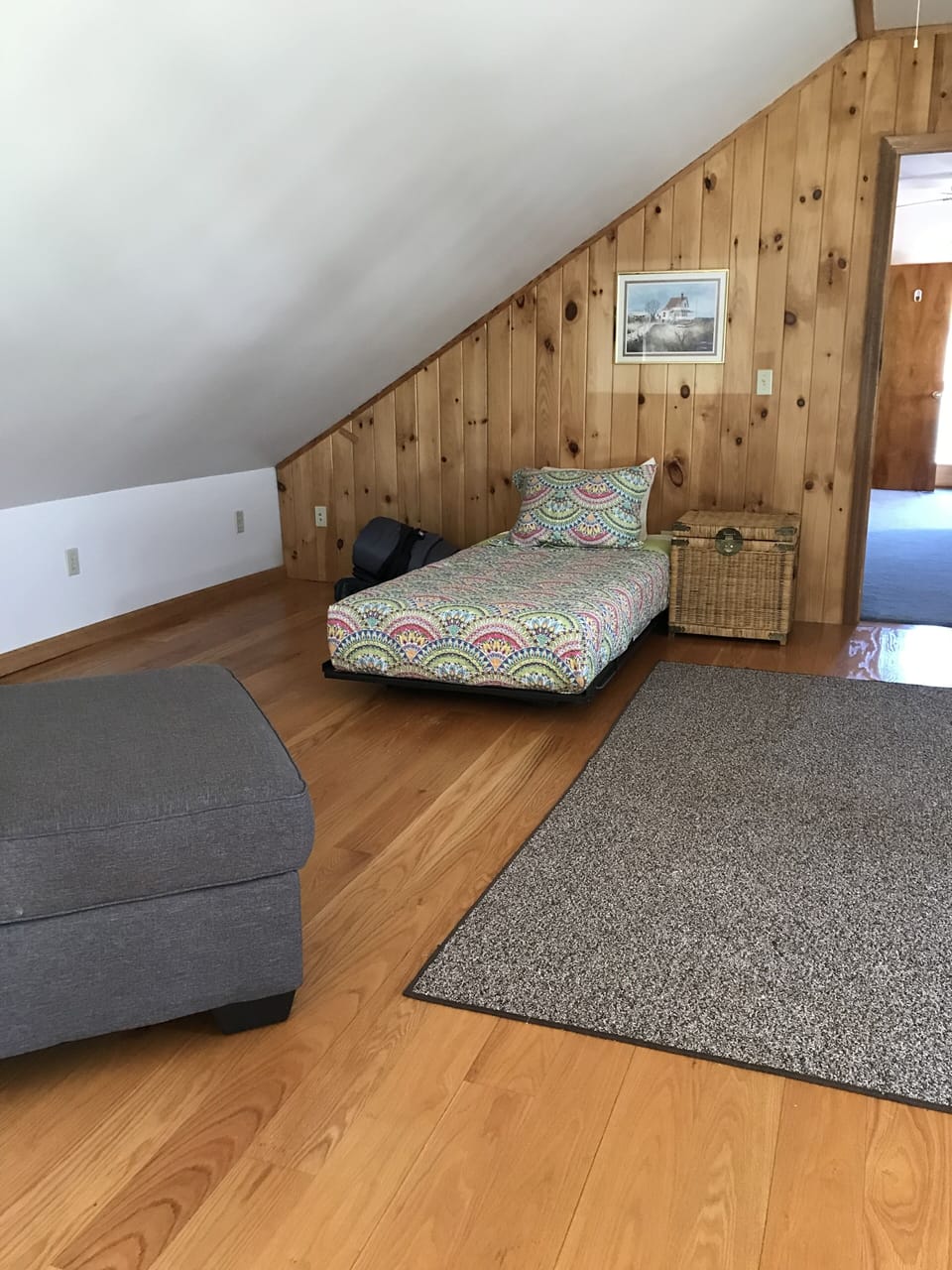 Loft with trundle bed and queen size air matress