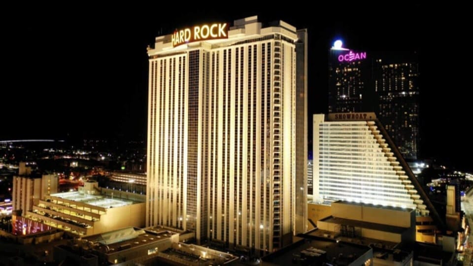 Beautiful skyline at night, right between Hard Rock and Ocean Casino!