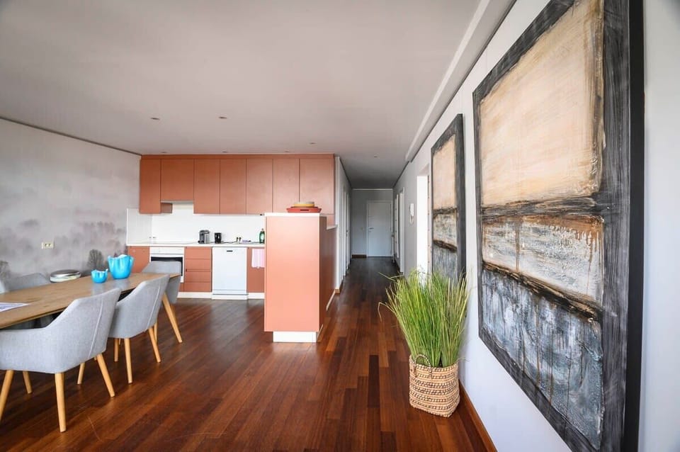 Our kitchen with plenty of cabinets and everything you need to cook a delicious dinner.