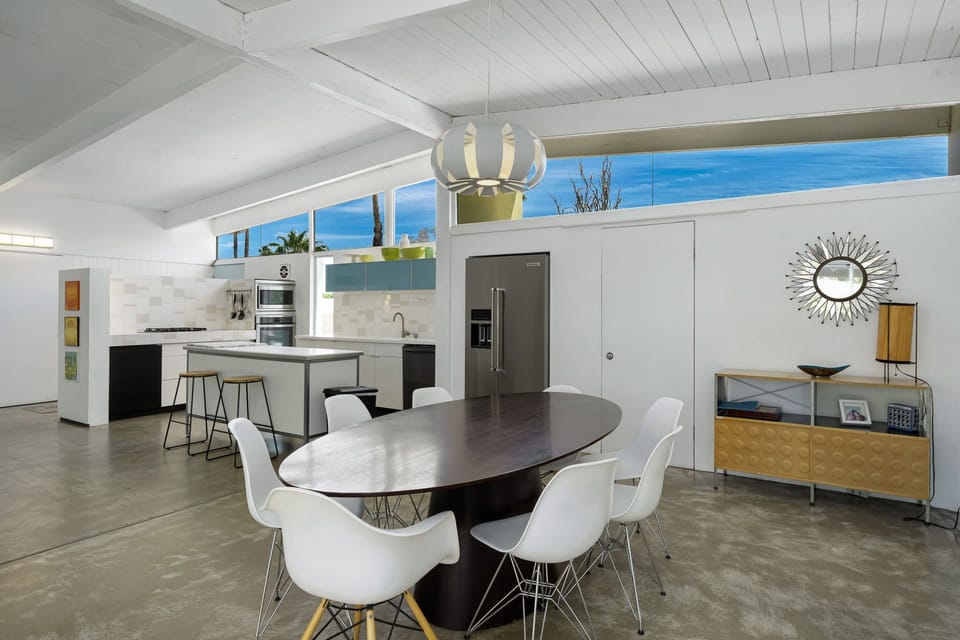 Open concept dining into kitchen