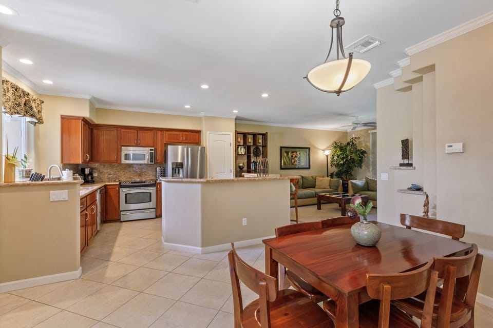 Dining and kitchen area