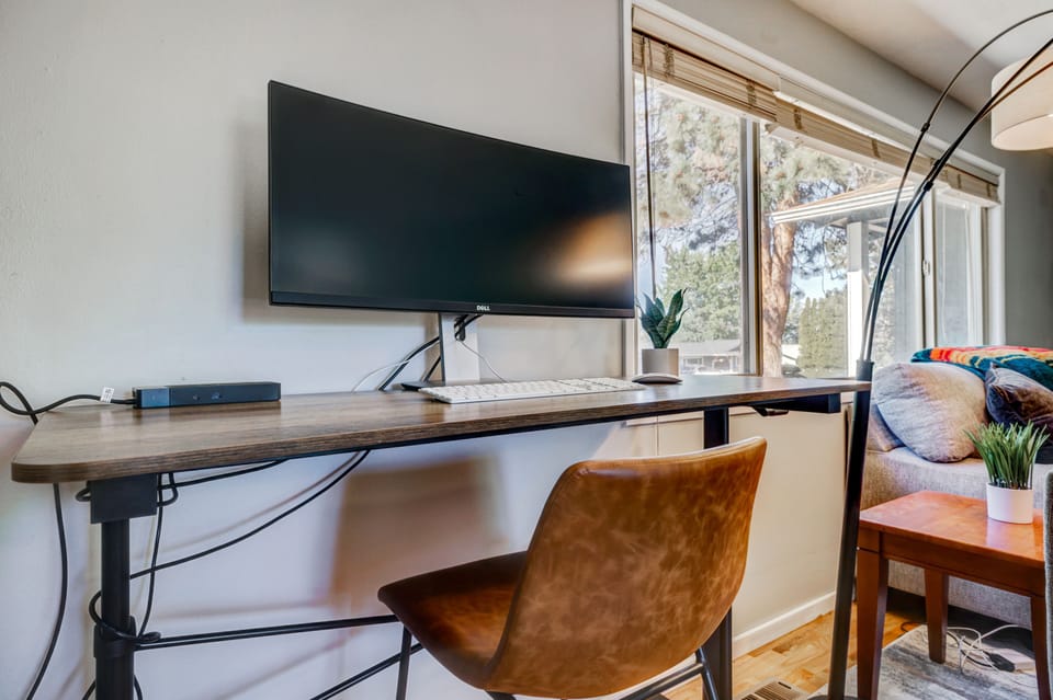 Work station with monitor, USB Charging port and super fast wi-fi