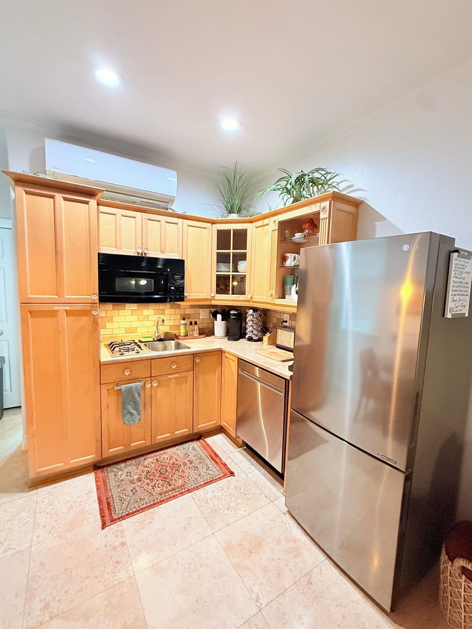 Kitchenette with two burner stove top