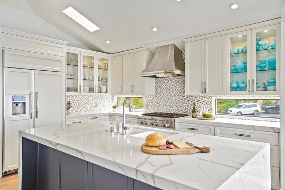 Gorgeous open concept kitchen with ocean view