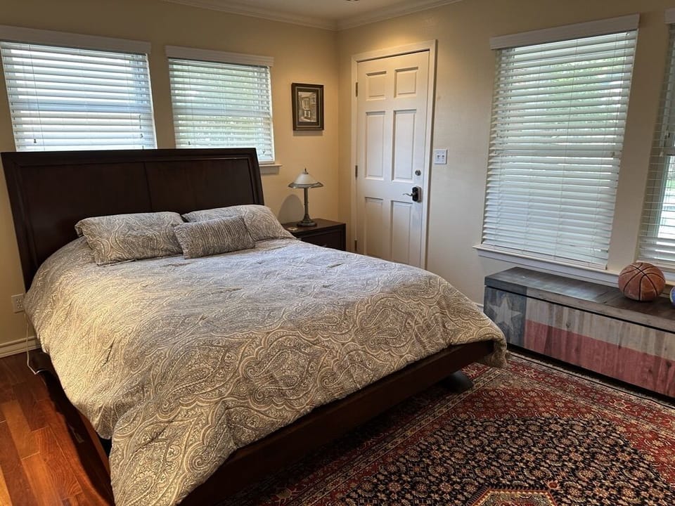 bedroom with large closet