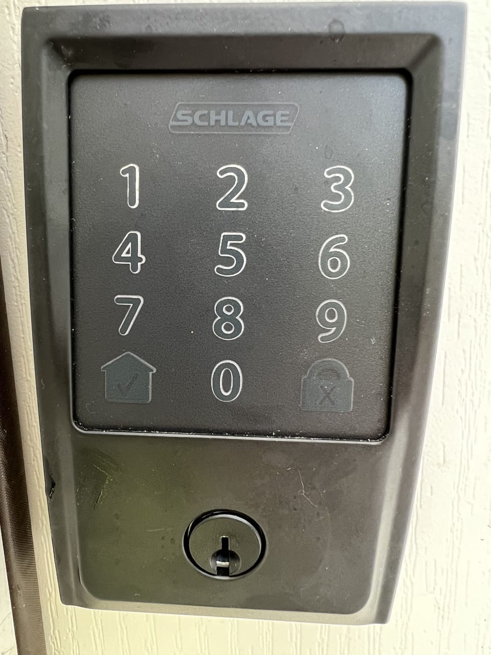 Easy keyless/contactless entry on the back door of the house.