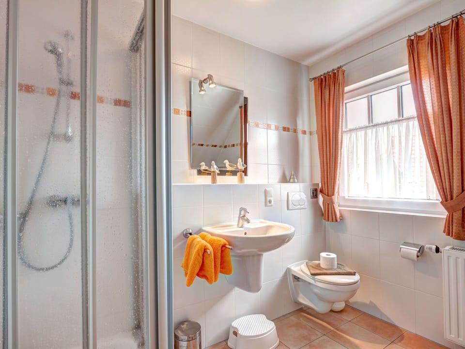 Plumbing Fixture, Tap, Sink, Mirror, Window, Bathroom Sink, Bathroom, Bathroom Cabinet, Shower Head, Curtain