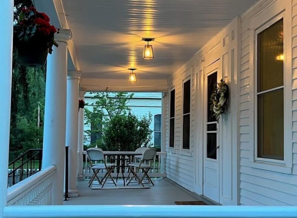 Dine on the front porch.