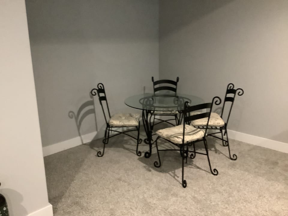 Lower level table snd chairs 