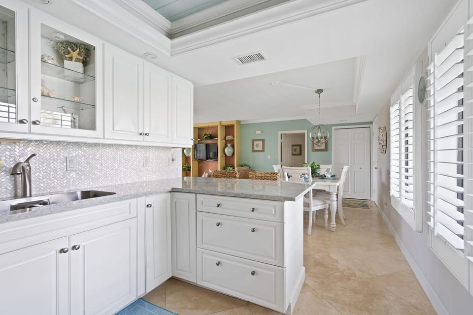Lots of natural light in the kitchen.