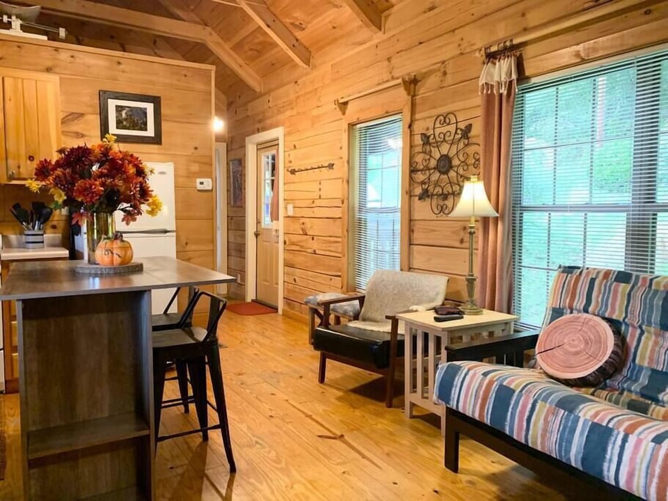 Kitchen, Dining, and living area