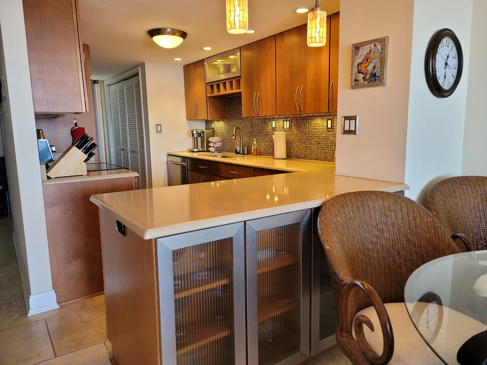 Fully stocked kitchen with everything you need. 