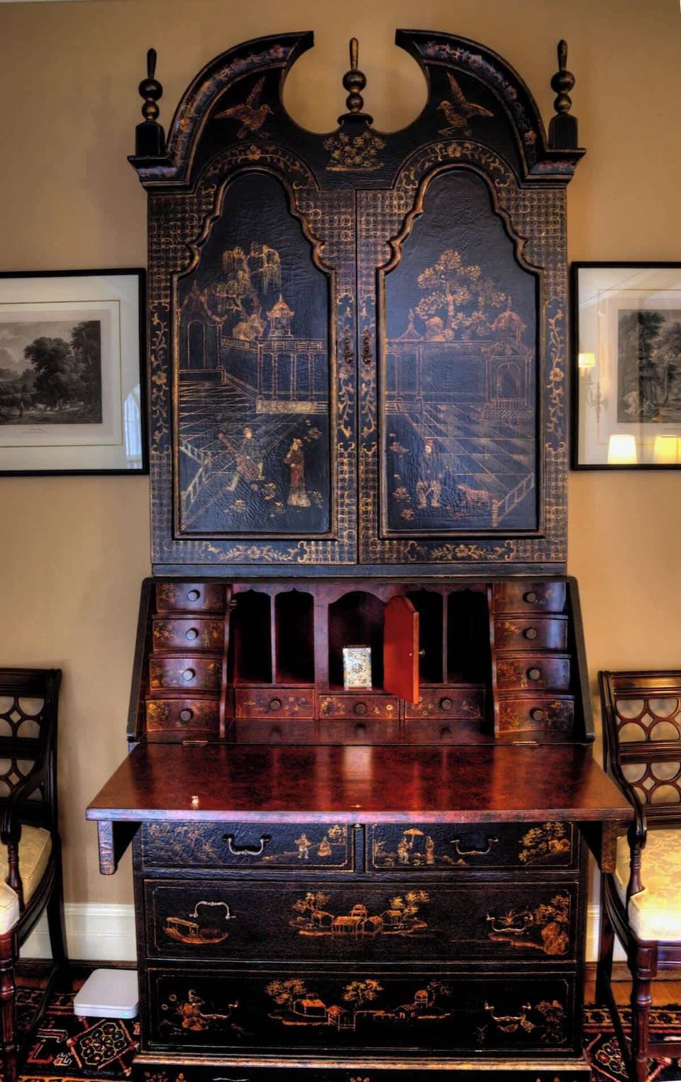 Antique Chinese Tea cabinet in the upstairs foyer hall