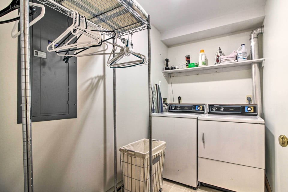 Laundry Room | Washer + Dryer | Iron + Board