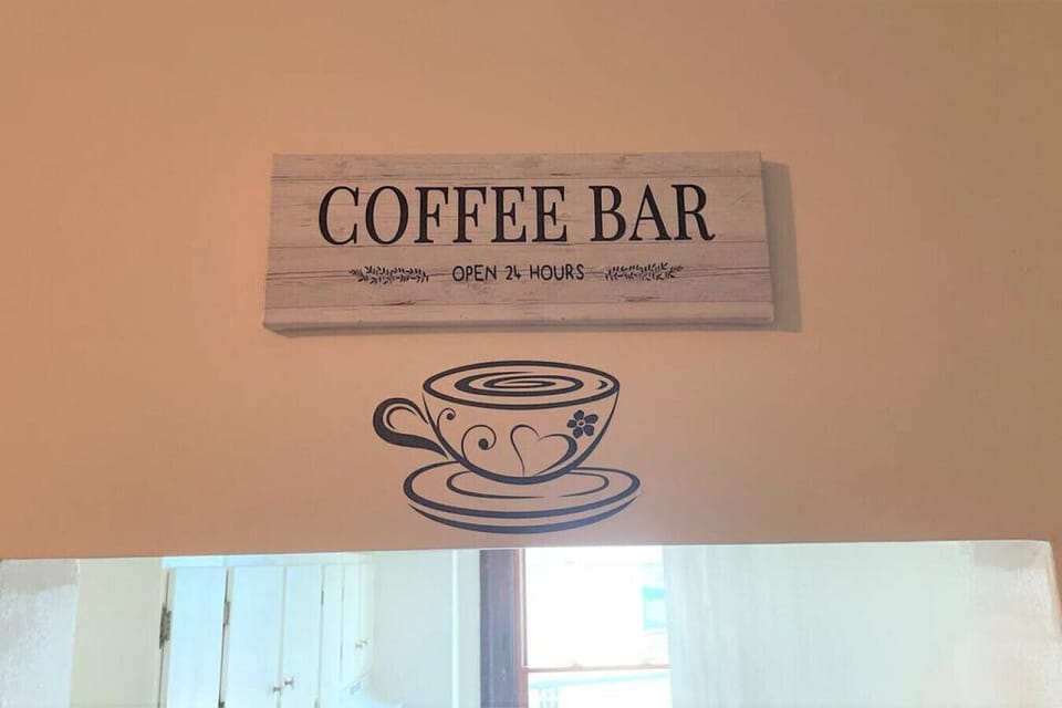 Second kitchen with a dedicated office space. Have some coffee and catch up on emails.