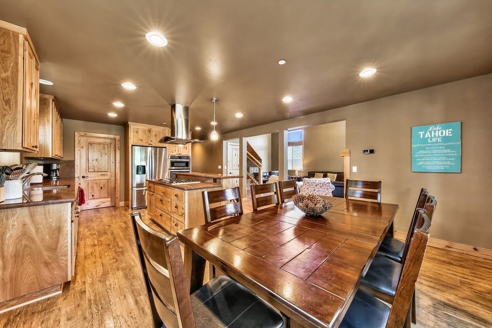 Dining room and gourmet kitchen