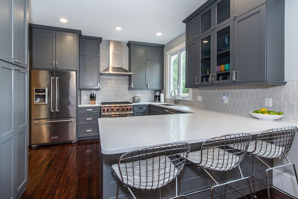 Stunning chef's kitchen has everything you need to prepare an amazing meal.