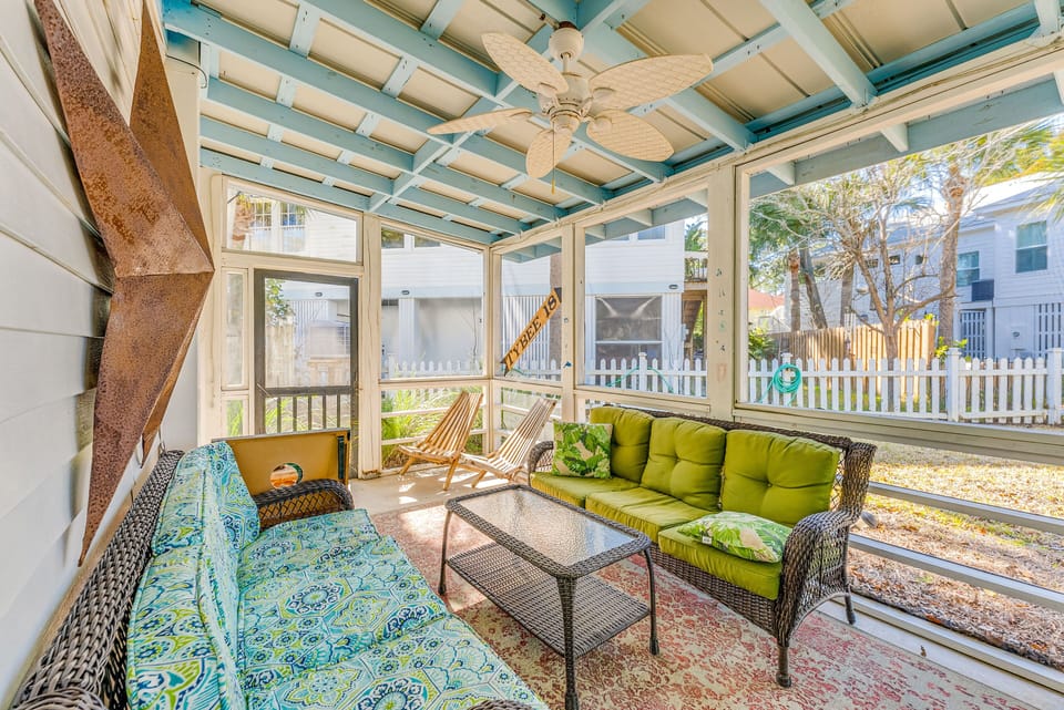 Side Yard and Screened Porch