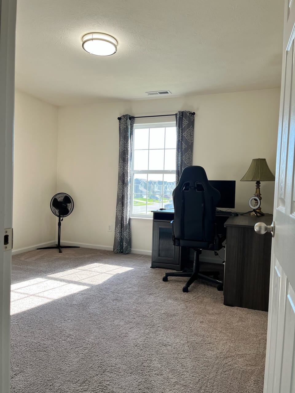 Office room with extra space to add air bed 