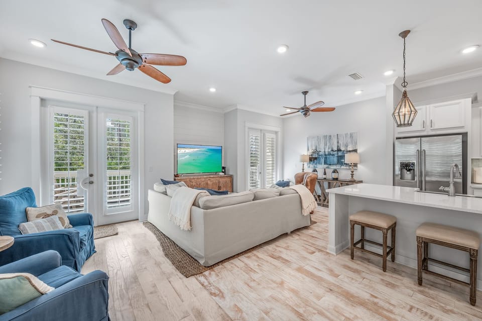 Open Living/Dining/Kitchen Area