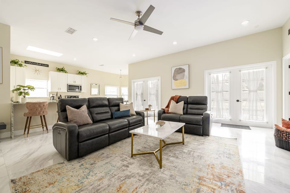 Open-concept floor plan for enjoyable times with family and friends. 