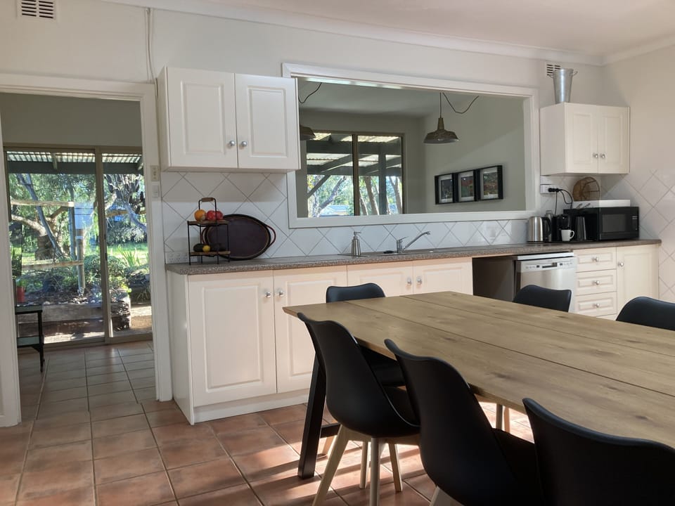 Kitchen into sunroom