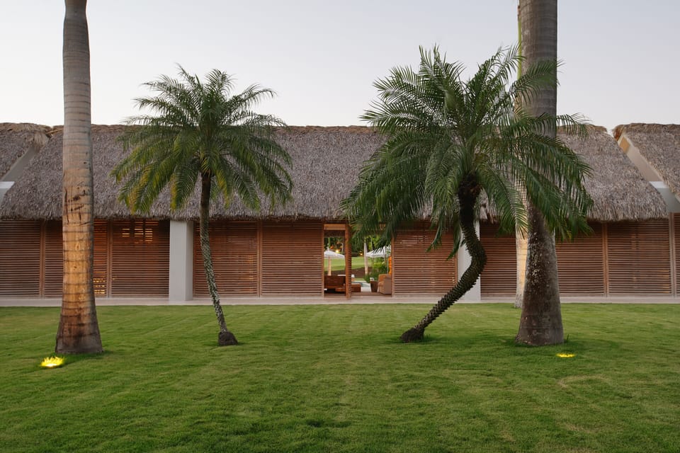 Casa Eden - View from the frontal outdoor garden. Main Entrance.