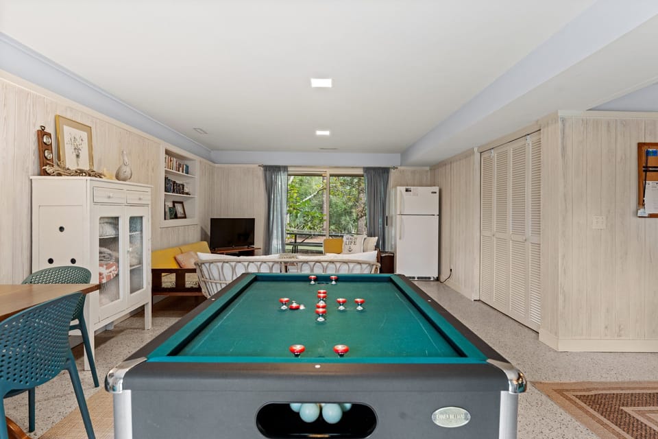 Downstairs game area