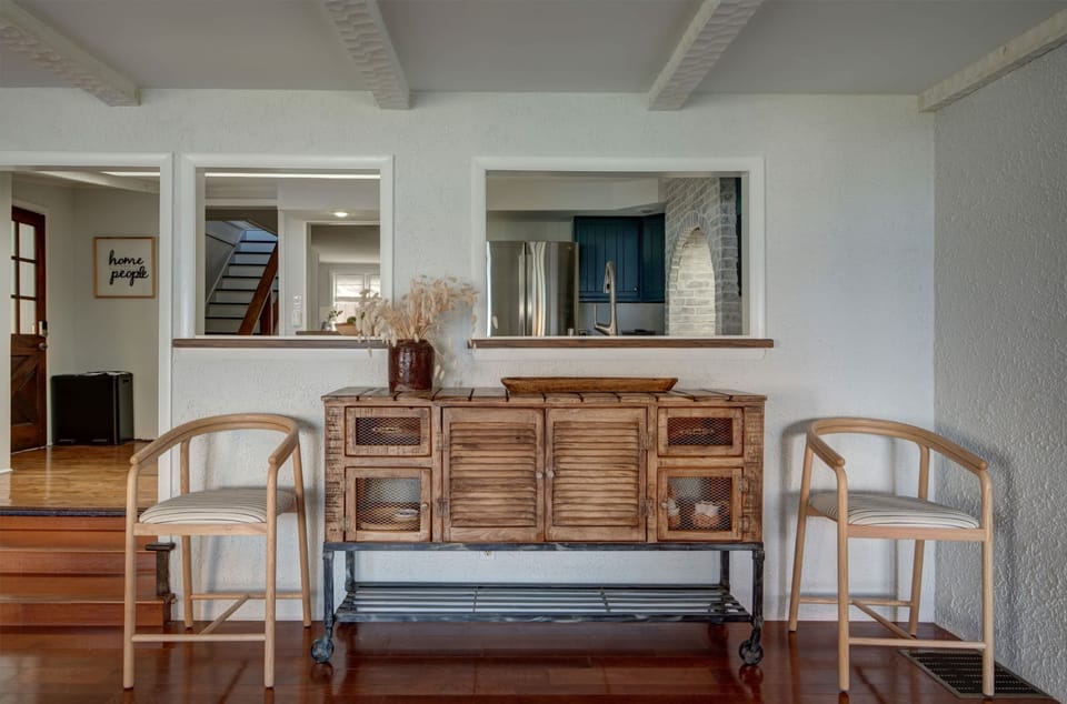 Sideboard w/additional seating in living rooom #1/Dining area