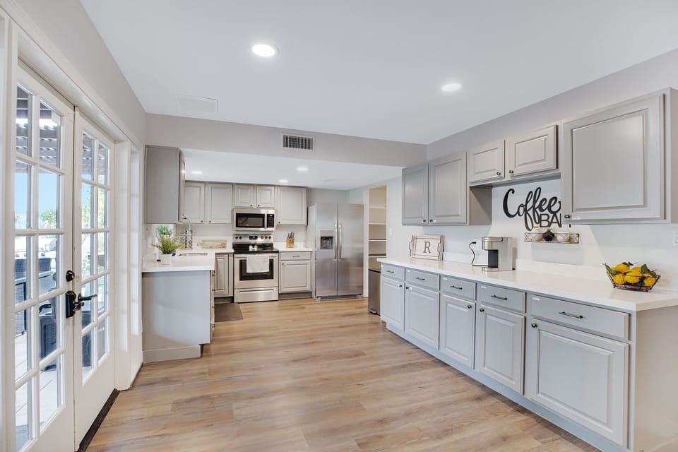 Fully stocked kitchen