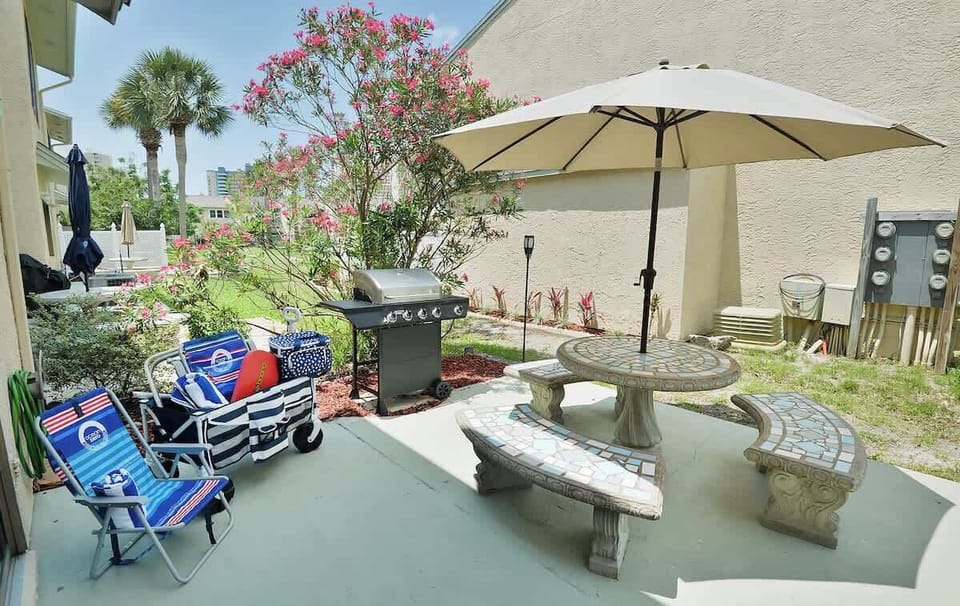 Back Patio Seating with BBQ
