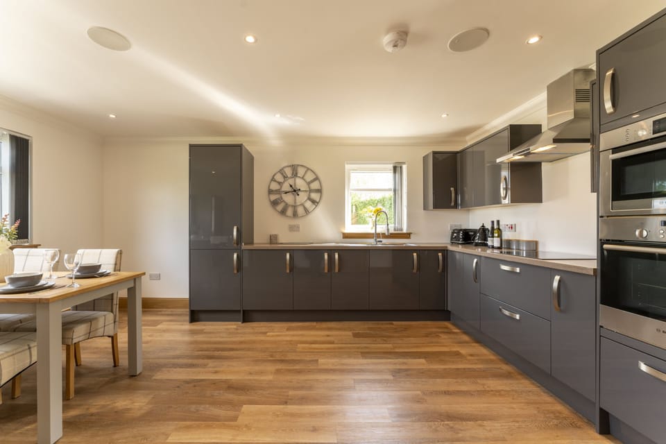 Modern fitted kitchen with everything required for a self catering holiday
