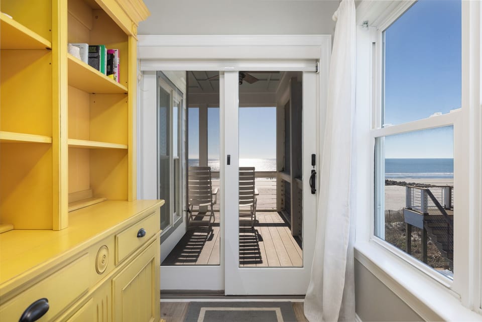 Your king room has private access to the covered back deck